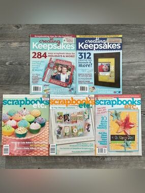 Lot of 5 Creating Keepsakes & Scrapbooks Etc. Craft Magazine Bundle
